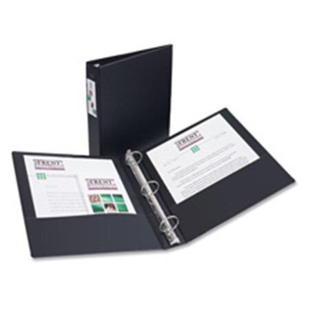 Avery Avery Consumer Products AVE04301 Economy Ring Binder W-Label holder- 1in. Capacity- Black 4301